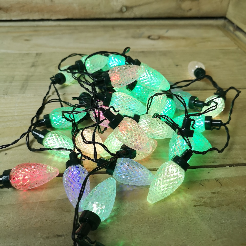 image 1 of Indoor Outdoor Colour Changing 40 LED crystal Pine Cone Lights
