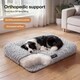 image 4 of SKYLOS Dog Bed Plush Soft Rose Velvet Non-Slip Pet Crate Keneel Mat | Grey | XXXXL | One Size