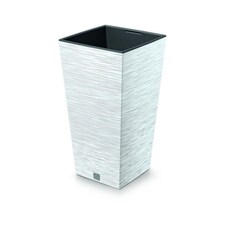 FURU Square Tall Planters with Insert - 55x29.5x29.5 cm | White | 1