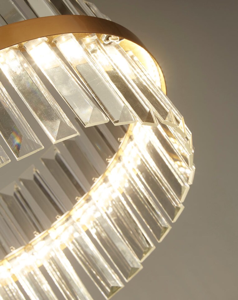 image 1 of Pagazzi Camburn Brushed Gold LED Halo Pendant