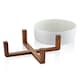 image 2 of Woody Collection Porcelain Footed Serving Bowl