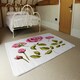 image 3 of Roses & Leaves (Rug) Pink | Large: 140x200cm