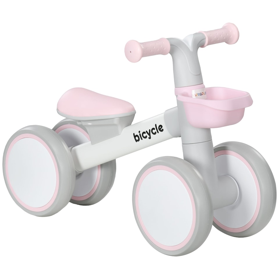 image 1 of AIYAPLAY Kids Balance Bike for 1-3 Years Old, No Pedal Toddler Balance Bike with Adjustable Seat, Silent Wheels, Training Bike for Boys and Girls, Pink