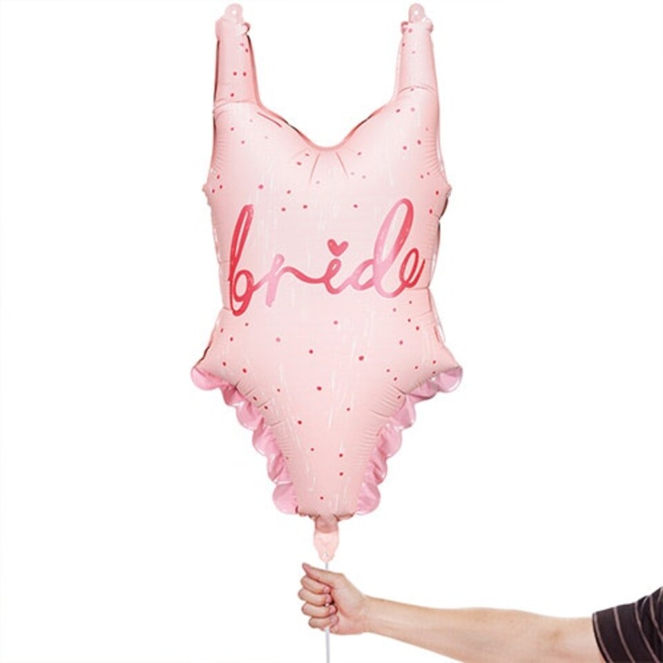 image 1 of Bride Pink Swimming Costume Swimsuit Giant Helium Foil Balloon 76cm / 30 in