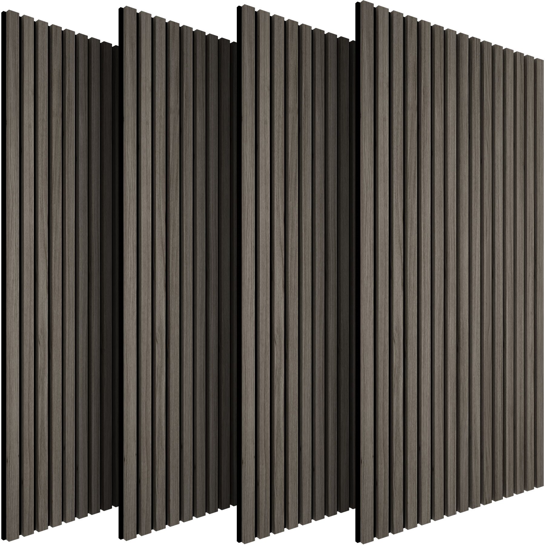 Acoustic Wall Panels with Wood Veneer Slats, Thick Felt and Easy