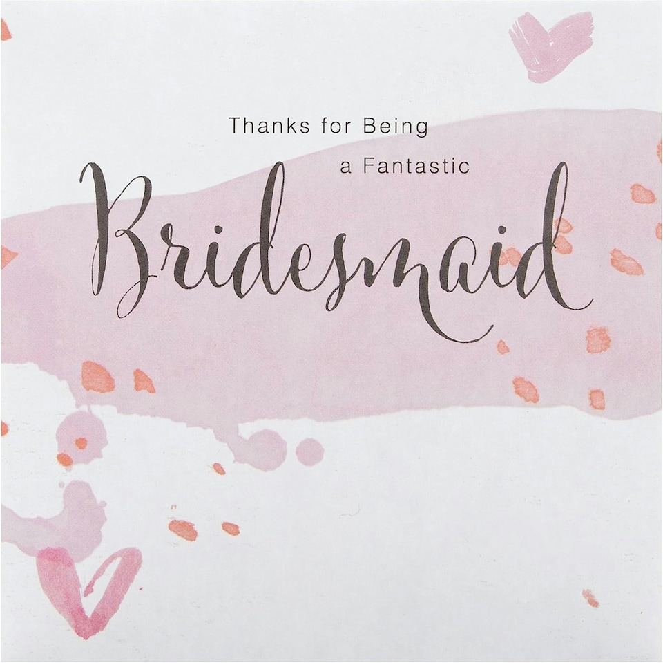 image 1 of Bridesmaid and Usher Thank You Cards Pack of 10 in 2 Contemporary Designs