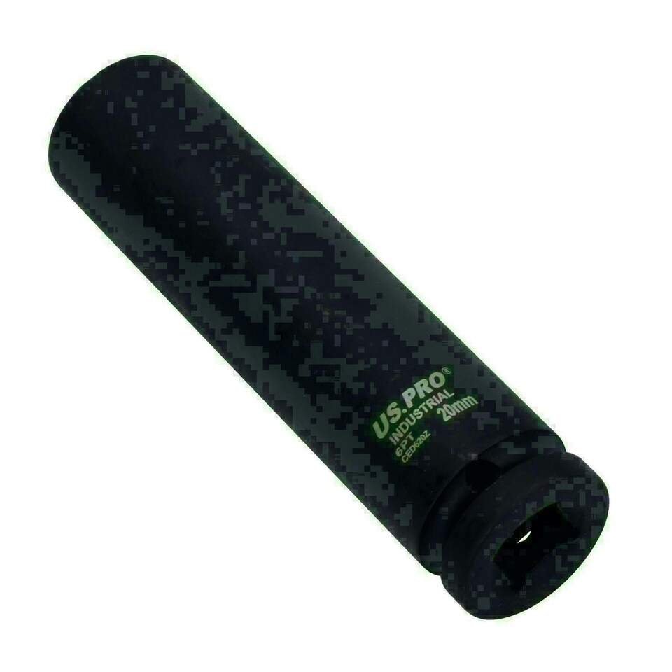 image 1 of 20mm Extra Deep Long Metric MM Impact Socket 1/2" Drive 6 Sided Single Hex
