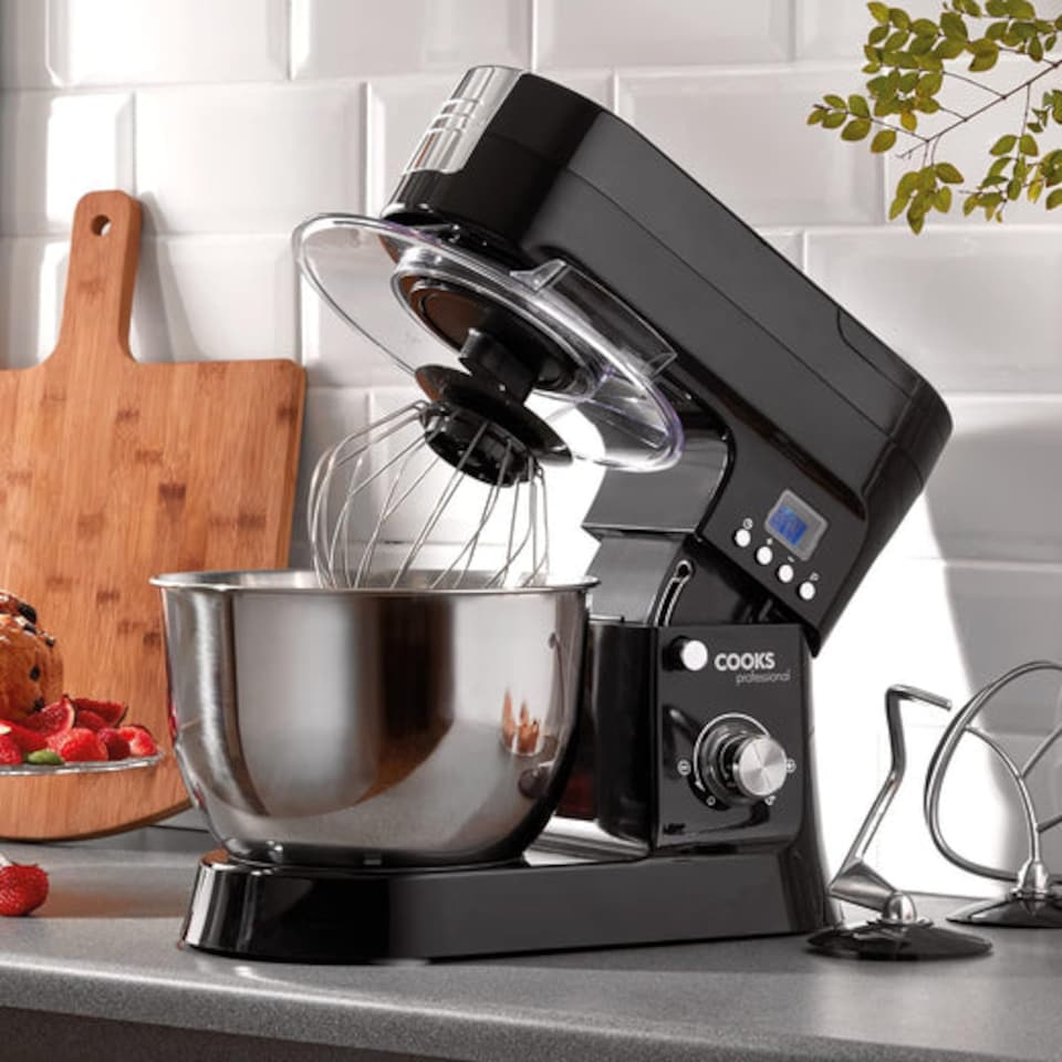 image 1 of Cooks Professional Multi-Function Stand Mixer | Black | Black & Silver