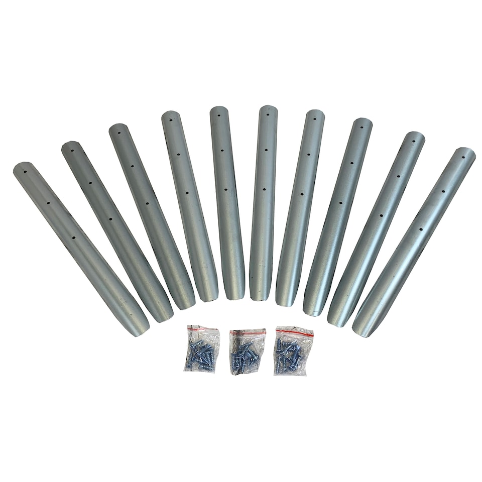 image 1 of Metal Log Roll Stakes for Lawn Garden Border Edging (Pack of 10)
