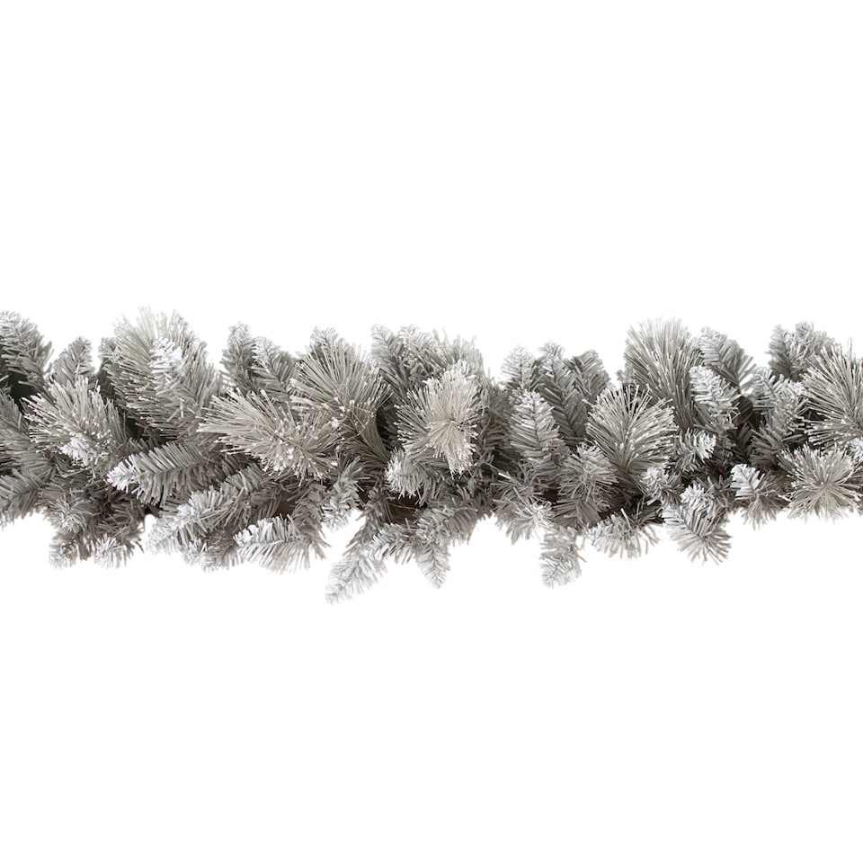 image 1 of 6ft (1.8m) Premier Lightly Flocked Grey Fir Christmas Garland with Mixed Tips
