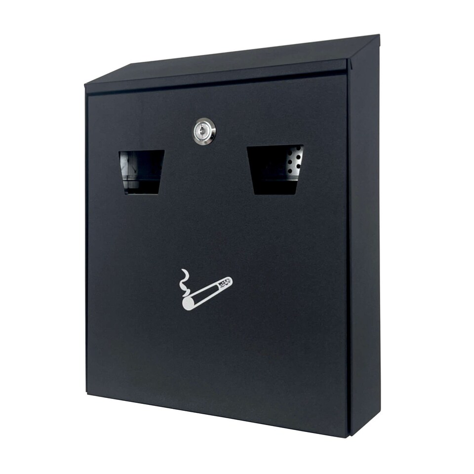 image 1 of Wall Mounted Outdoor Pub Ashtray Ash Tray Cigarette Steel Bin