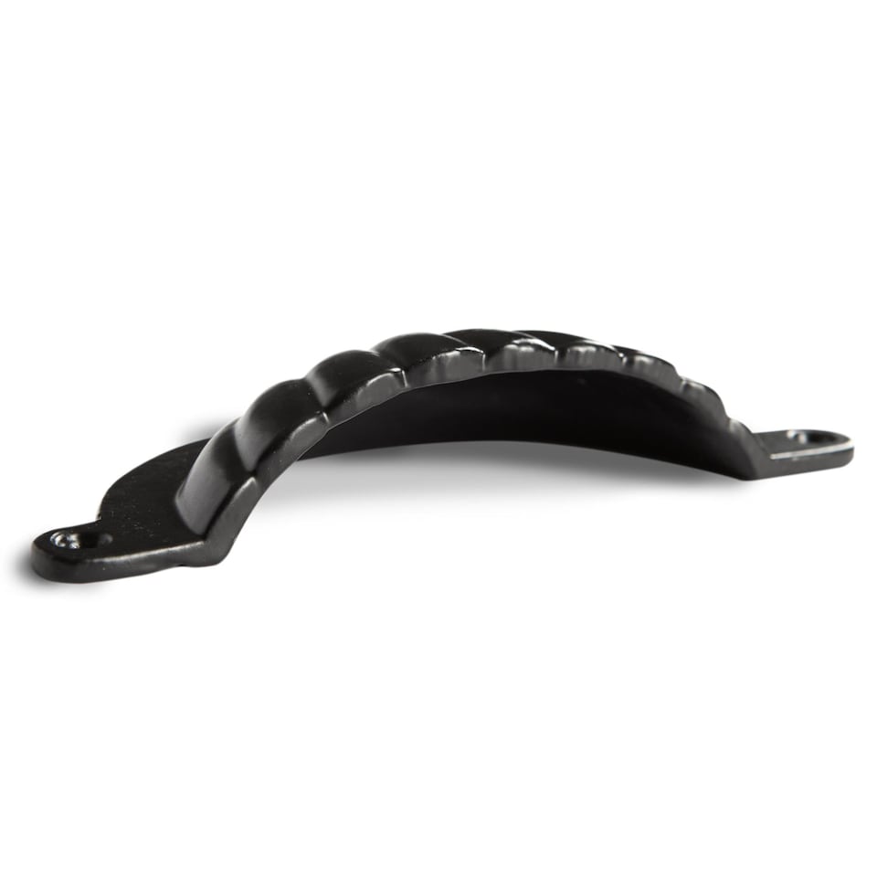 image 1 of Hammer & Tongs Fluted Cabinet Drawer Pull - W130mm x H60mm - Black | Black | Black