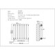 image 2 of Sherwood - White Round Top Column Electric Radiator H600mm x W576mm 2 Column 300w Thermostatic WIFI