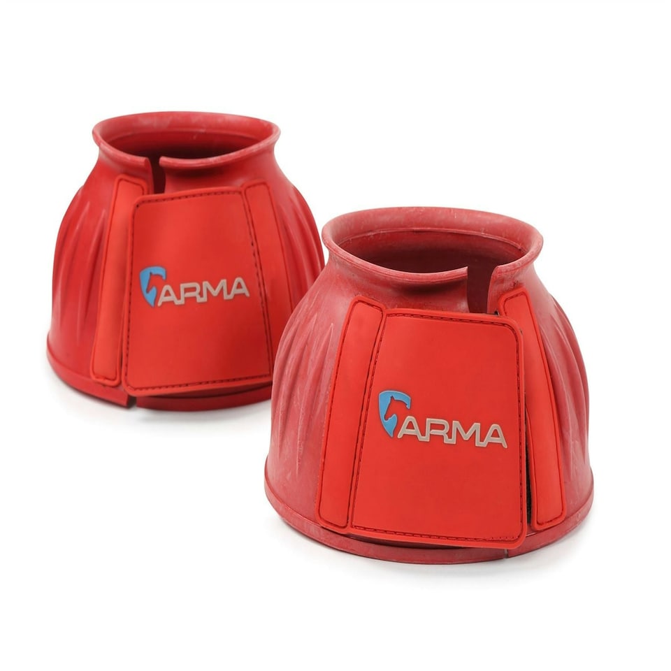 image 1 of Shires Touch Close Over Reach Boots Orange | Cob