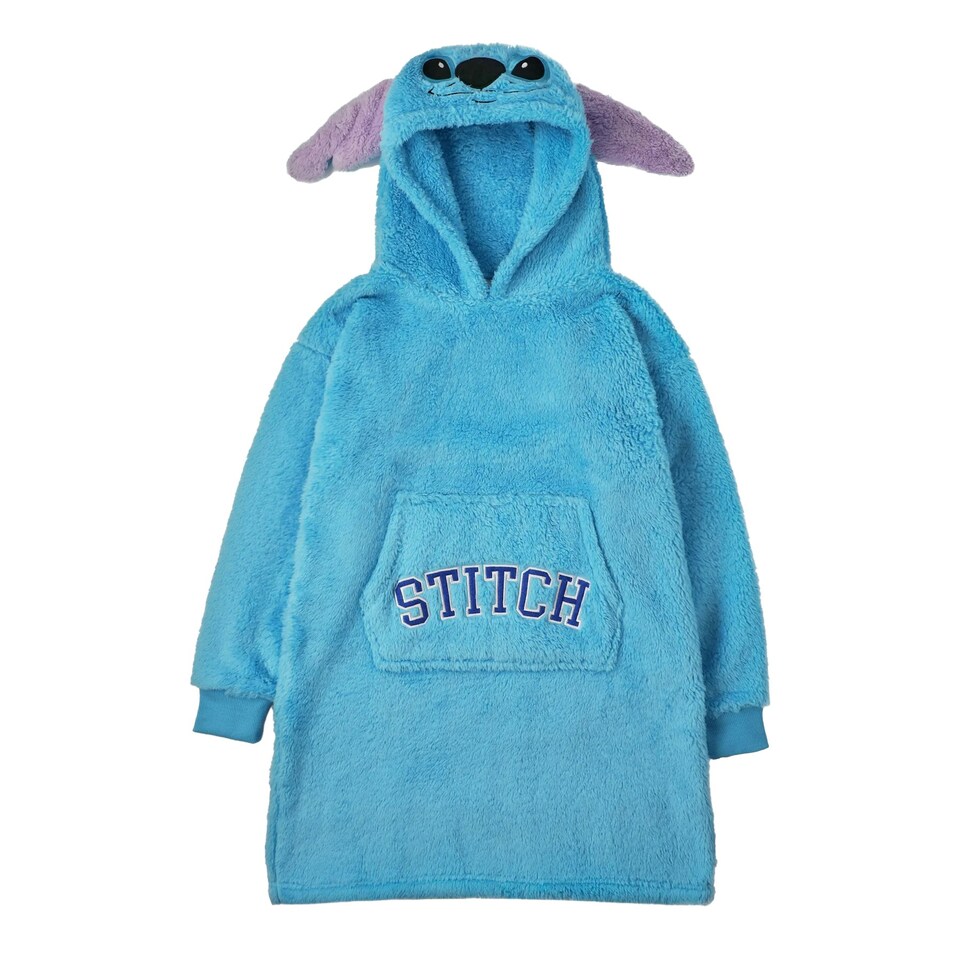 image 1 of Lilo & Stitch Womens/Ladies Hoodie Blanket - Blue - One Size