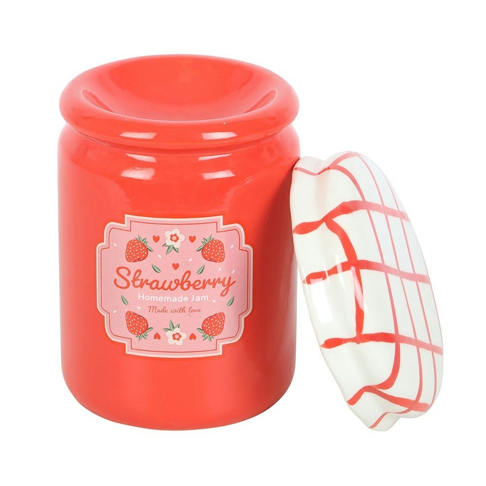 image 1 of Strawberry Jam Jar Oil Burner and Wax Warmer