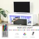 image 4 of HOMCOM 140cm TV Stand Cabinet High Gloss TV Stand Unit W/ LED RGB