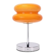 ValueLights Travis Orange Rechargeable Integrated LED Portable Table Lamp | Orange