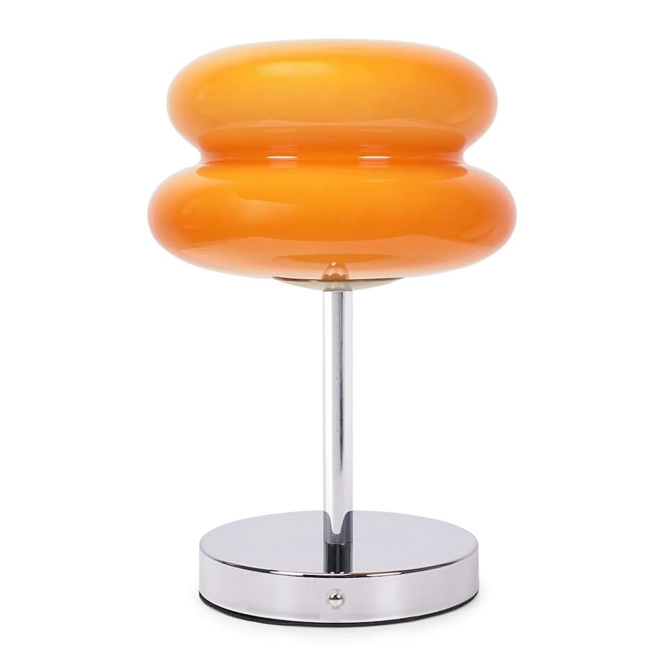 image 1 of ValueLights Travis Orange Rechargeable Integrated LED Portable Table Lamp | Orange