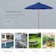 image 5 of Outsunny 2.5m Wooden Garden Parasol Outdoor Umbrella Canopy w/ Vent Blue