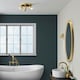 image 3 of Porto Bathroom Round Spotlight, Satin Brass Plate, Glass, IP44