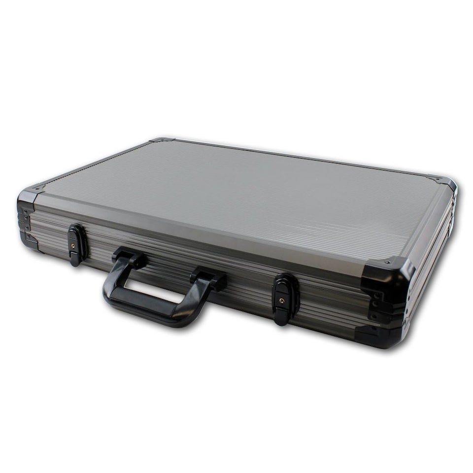 image 1 of Empty Heavy Duty Aluminium Poker Chip Case - Holds up to 1000 Pieces