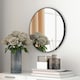 image 3 of kleankin Round Bathroom Mirror, Modern Wall Mirror Aluminium Frame, 40x40 cm