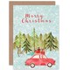 image 1 of Snow Winter Driving home for Christmas Card