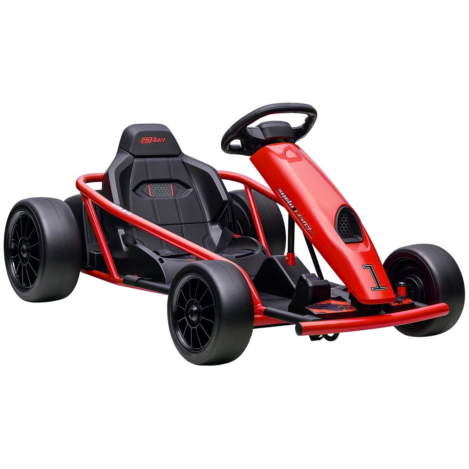 image 1 of HOMCOM 24V Electric Go Kart for Kids with Music, Horn Honking, Slow Start