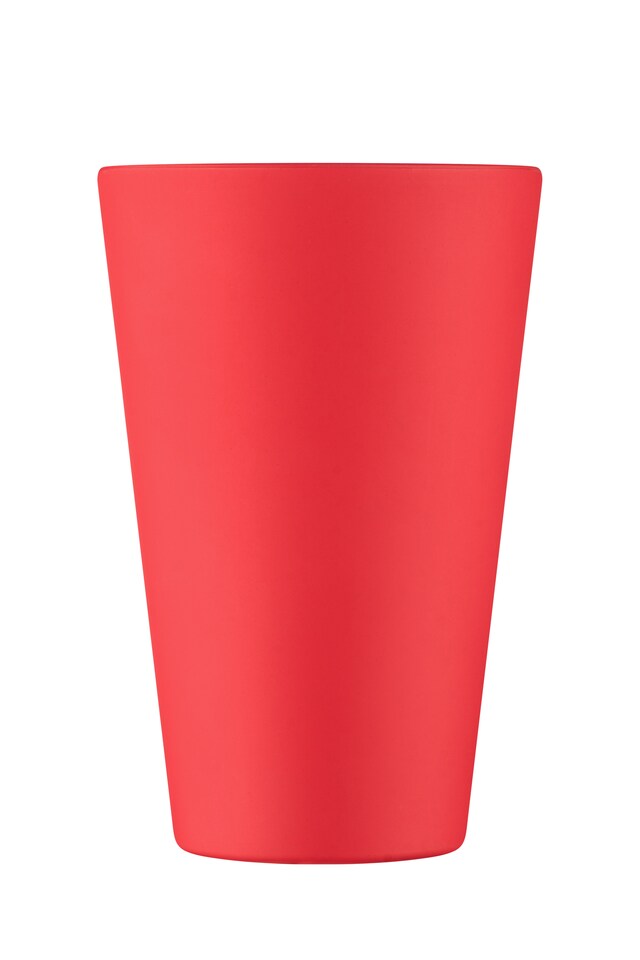 image 1 of Ecoffee Cup 14oz 400ml Reusable Eco-Friendly, Plant Based Coffee Cup with Silicone Lid & Sleeve, Meridian Gate | Red | Meridian Gate