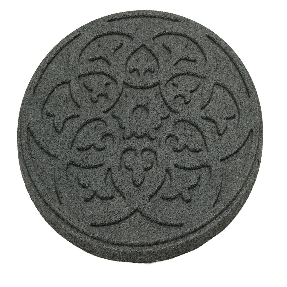 image 1 of Eco-Friendly Garden Stepping Stones - Scroll - Grey (Pack of 4)