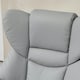 image 6 of HOMCOM PU Leather Manual Reclining Armchair Footstool Padded Seat Light Grey