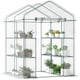 image 6 of Outsunny Walk In Greenhouse Garden Clear PVC Frame Shelves Reinforced Plant Grow