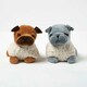 image 2 of Homescapes Luxury Fabric Pug Doorstop Set of 2