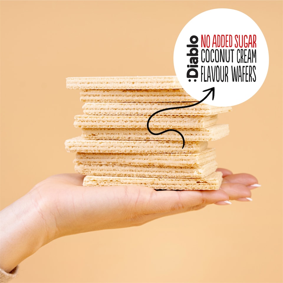image 1 of Diablo No Added Sugar Coconut Cream Wafer Thins 150g
