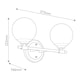 image 3 of Kichler Benno Bathroom Wall Lamp Contemporary Black, Champagne Bronze 3000K IP44 2x G9