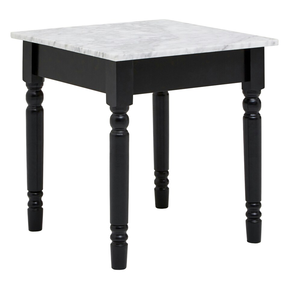 image 1 of Interiors By Premier Elegant Side Table, Marble Top Small Table By Couch For Livingroom, Carved Legs Bedside Table For Bedroom