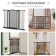 image 8 of PawHut 74-105cm Pet Safety Gate, Pressure Fit Stair with Double Locking - Black