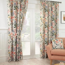 Sundour Meadow Ready Made Floral Pencil Pleat Curtains Multi 90x90 Inches