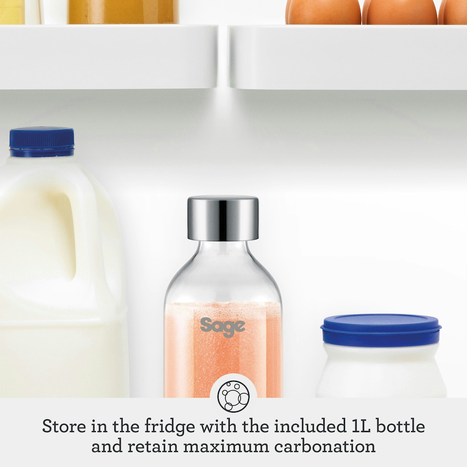 image 1 of Sage The InFizz Fusion Home Soda Maker, for Sparkling Water, Juice, Tea, Cocktails and All Fizzy Drinks, Sea Salt