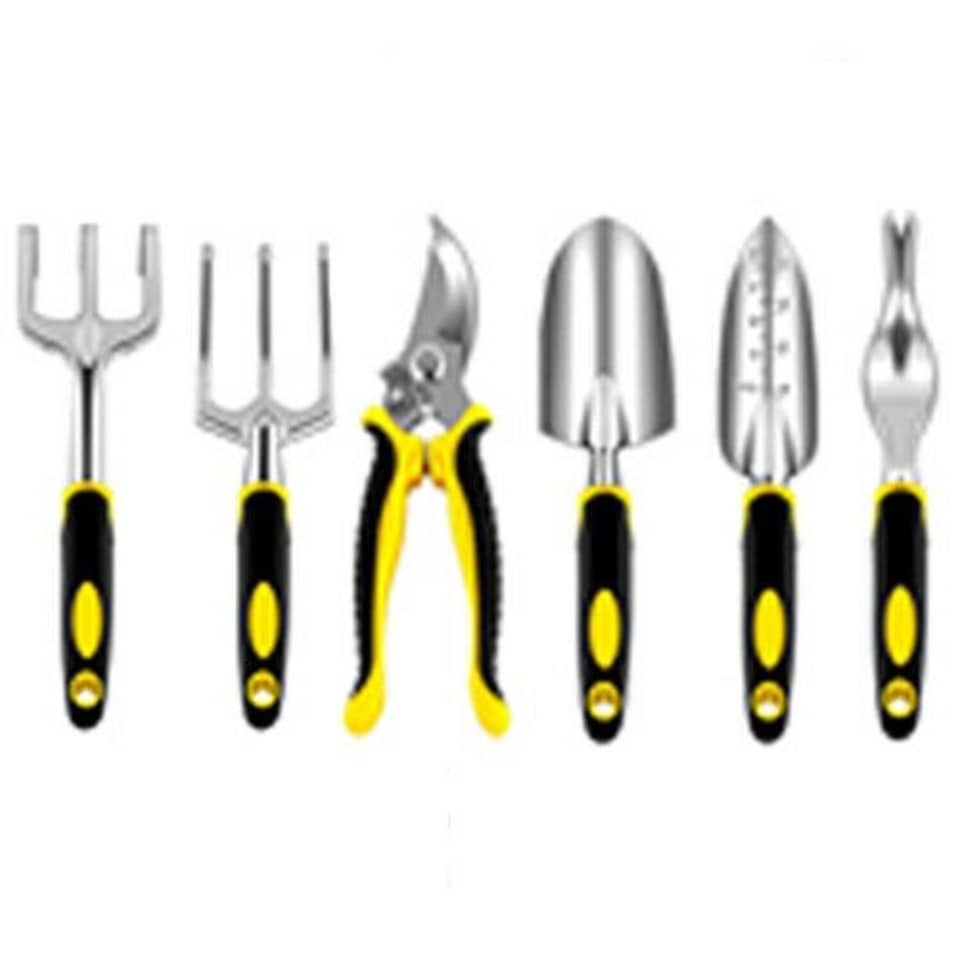 image 1 of 7 Piece Heavy Duty Garden Tool Set & Kit with Storage Bag