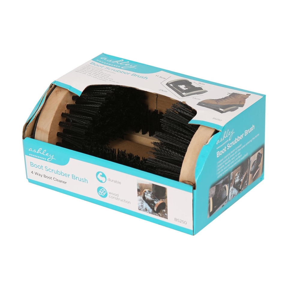 image 1 of Ashley Wooden Boot Scraper Brush - 23cm