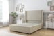 image 1 of Sloomy Devonshire Cream Plush Divan Bed Base No Drawers With 54 Inch Wingback Headboard | Cream | Cream | Super King | 1