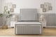 image 1 of Sloomy Boston Chrome Silver Plush Bed Frame With Mattress With 50" Upholstered Headboard 3' Single