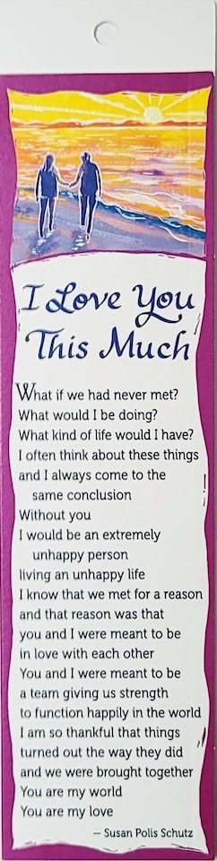 image 1 of I Love You This Much Bookmark Sentimental Arts Bookmark For Someone Special | Multi