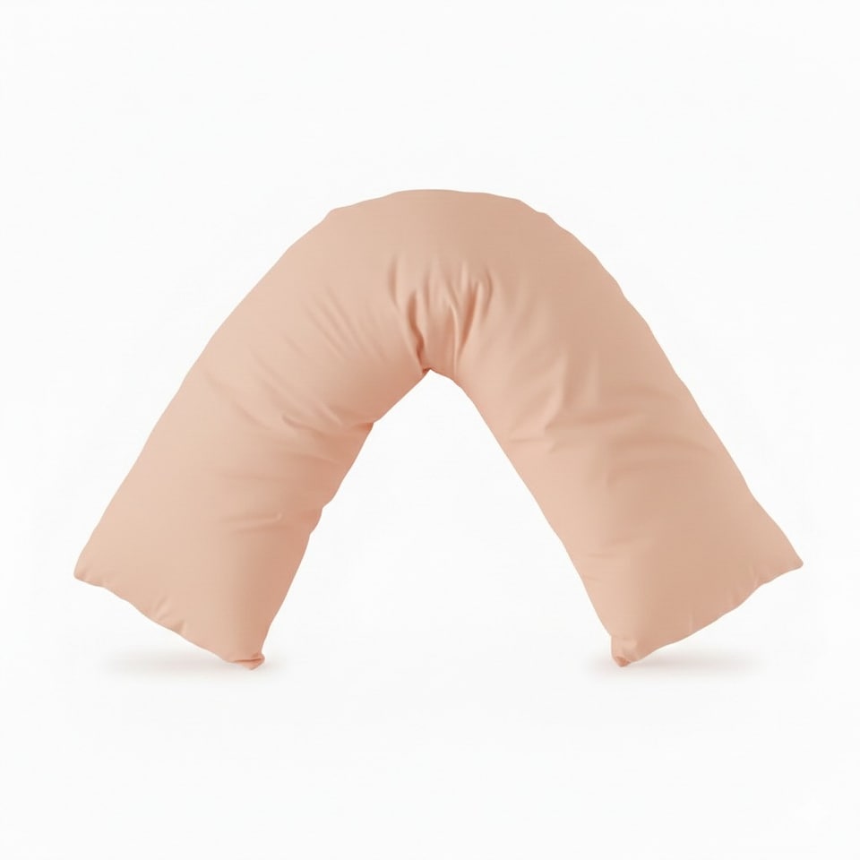 image 1 of V Shape Pillowcase for Support Maternity Pillows Polycotton Easy Care | Orange | Peach