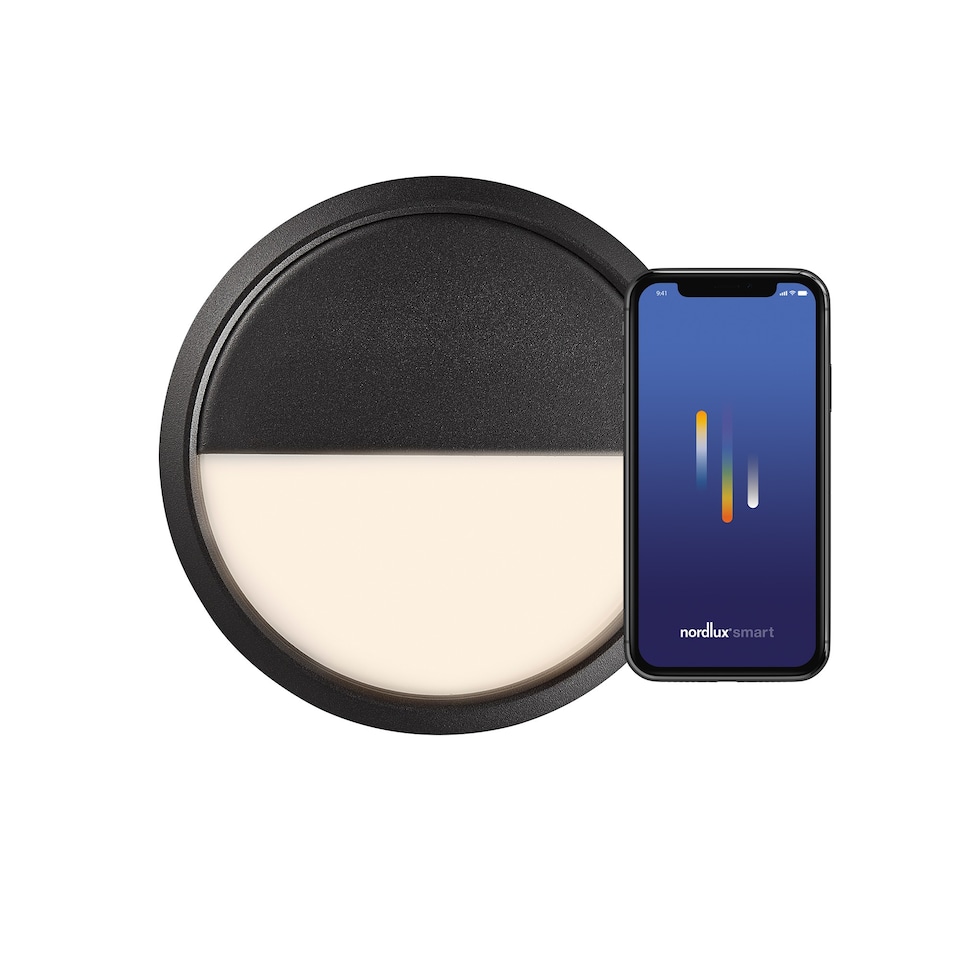 image 1 of Nordlux Avasmart Outdoor Ceiling Light Black Aluminium Intergrated LED  Smart - Mains Powered, IP54