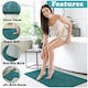 image 2 of VELVETIO Greek Bath Mat & Pedestal Mat Water Absorbent Non Slip Toilet Rugs Blue | Dark Teal