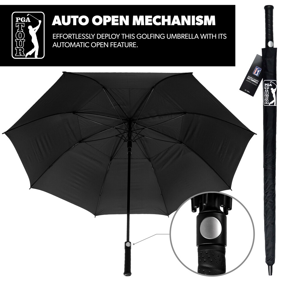 image 1 of Golf Umbrella Windproof Black