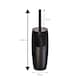 image 6 of Ripple Black Textured 4 Piece Bathroom Accessory Set | Black | Black | 1